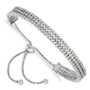 Sterling Silver CZ Polished Adjustable Bracelet