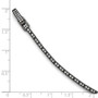 Sterling Silver Black Rhodium CZ True Fire Polished Bracelet