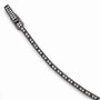 Sterling Silver Black Rhodium CZ True Fire Polished Bracelet