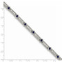 Sterling Silver Blue and Clear CZ Bracelet
