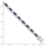 Sterling Silver Purple & Clear CZ Bracelet