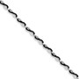 Sterling Silver Rhodium-plated 7.5in Black and White CZ Small Link Bracelet