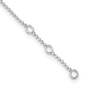 Sterling Silver Rhodium-plated CZ w/1in. ext. Bracelet