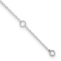 Sterling Silver Rhodium-plated CZ Cross w/1in ext. Bracelet