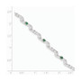 14K White Gold Diamond and Emerald Gemstone Bracelet