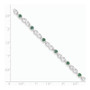 14K White Gold Diamond and Emerald Gemstone Bracelet