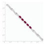 14K White Gold w/ Diamond and Composite Ruby Gemstone Bracelet