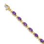 14k 7x5mm Oval Amethyst bracelet