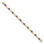 14k 7x5mm Oval Amethyst bracelet