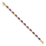 14k 7x5mm Oval Amethyst bracelet