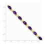 14k 7x5mm Oval Amethyst bracelet