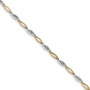 14k Two-tone Diamond 7.5in Link Bracelet
