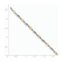 14k Two-tone Diamond 7.5in Link Bracelet