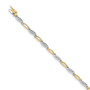 14k Two-tone Diamond 7.5in Link Bracelet