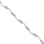 14k White Gold Diamond 7.25in Link Bracelet