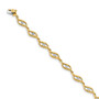 14k Gold Diamond 7.5in Link Bracelet