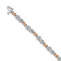 14K Two Tone Diamond Infinity Symbol Link Bracelet