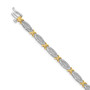 14k White/Yellow Gold Diamond Bracelet