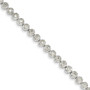 14k White Gold Diamond Circle Link Bracelet