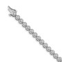 14k White Gold Diamond Circle Link Bracelet