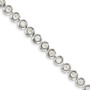 14k White Gold Diamond Circle Link Bracelet