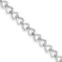 Sterling Silver Rhodium-plated Diam. Hearts Bracelet