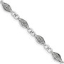 Sterling Silver Rhodium-plated Diam. Fancy Bracelet