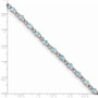 Sterling Silver Rhodium-plated Aquamarine and Diamond Bracelet