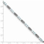 Sterling Silver Rhodium-plated Aquamarine and Diamond Bracelet