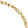 14K Polished and Textured Fancy Link Bracelet