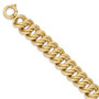 14K Polished and Textured Fancy Link Bracelet