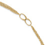 14K Polished and Textured Fancy Link Bracelet