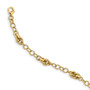 14K Polished and Textured Fancy Link Bracelet