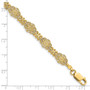 14K Flower w/Scalloped Edge Link Bracelet