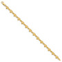 14k Satin Diamond-cut Heart with Arrow 7 inch Bracelet