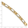 14k Two-tone High Polished 8.5in Mens Link Bracelet