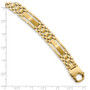 14k Polished and Satin 8.75in Mens Link Bracelet