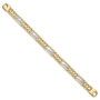 14k Two-tone Polished and Satin 8.75in Mens Link Bracelet