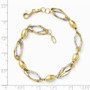 Leslie's 14K Two-tone Polished and D/C Bracelet