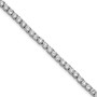 Cheryl M Sterling Silver Rhodium Plated Polished Fancy CZ 7.25in Bracelet