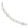 Sterling Silver Polished & Textured Fancy Link Bracelet