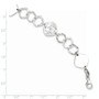 Sterling Silver Polished & Textured Fancy Link Bracelet