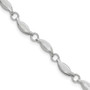Sterling Silver Rhodium Plated Fancy Link Bracelet