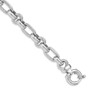 Sterling Silver Rhodium Plated Polished Link Bracelet