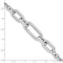 Sterling Silver Rhodium Plated Polished Link Bracelet
