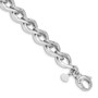 Sterling Silver Rhodium Plated Polished Link Bracelet