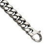 Sterling Silver Ruthenium/Antiqued Brushed Link Bracelet