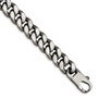 Sterling Silver Ruthenium/Antiqued Brushed Link Bracelet