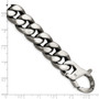 Sterling Silver Ruthenium/Antiqued Brushed Link Bracelet