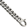 Sterling Silver Ruthenium/Antiqued Brushed Link Bracelet